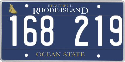 RI license plate 168219