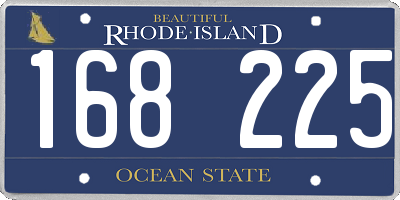 RI license plate 168225