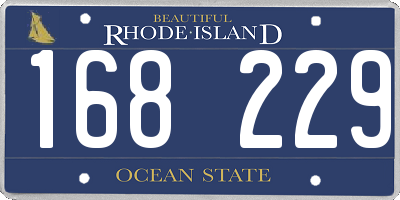 RI license plate 168229