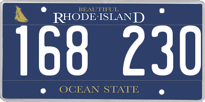 RI license plate 168230