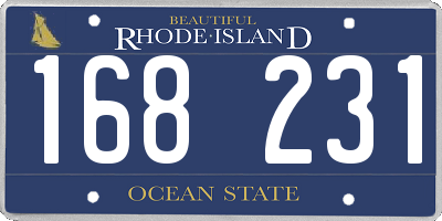 RI license plate 168231