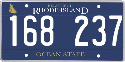 RI license plate 168237