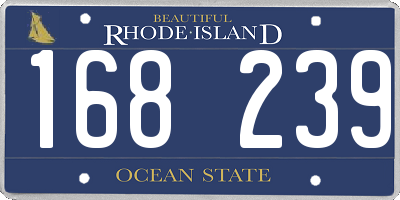 RI license plate 168239