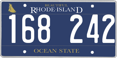 RI license plate 168242