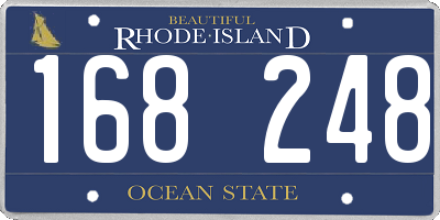 RI license plate 168248