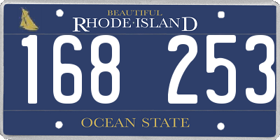 RI license plate 168253