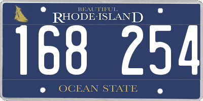 RI license plate 168254