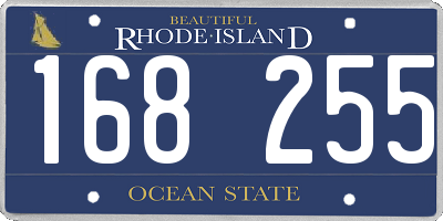 RI license plate 168255