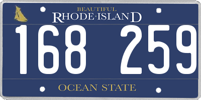RI license plate 168259
