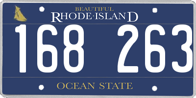 RI license plate 168263