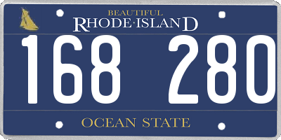 RI license plate 168280