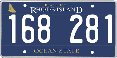 RI license plate 168281