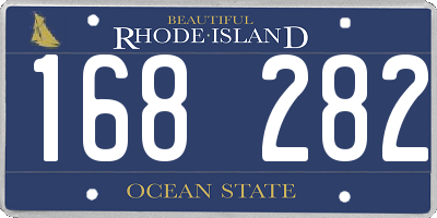 RI license plate 168282