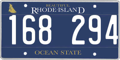 RI license plate 168294