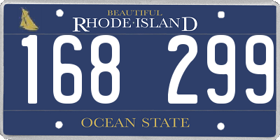 RI license plate 168299