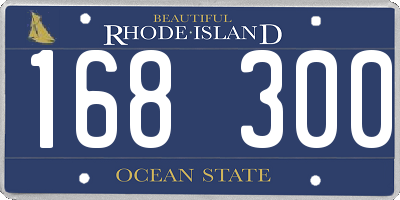 RI license plate 168300