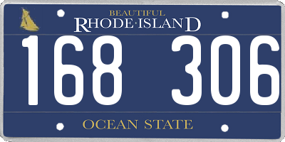 RI license plate 168306