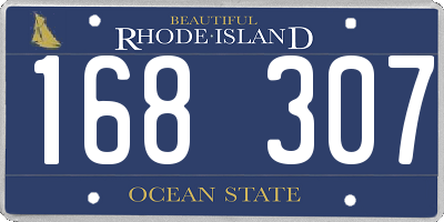 RI license plate 168307