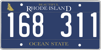 RI license plate 168311