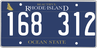 RI license plate 168312