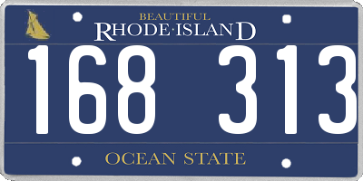 RI license plate 168313