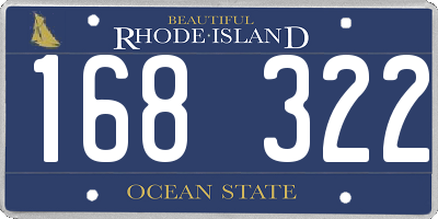 RI license plate 168322