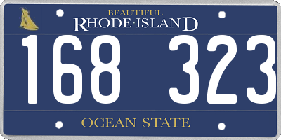 RI license plate 168323