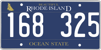 RI license plate 168325