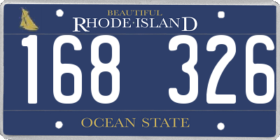 RI license plate 168326