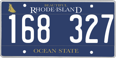 RI license plate 168327