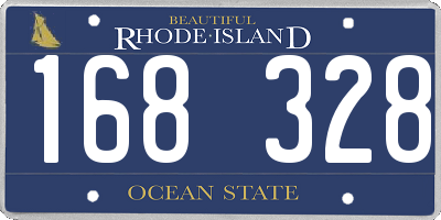 RI license plate 168328