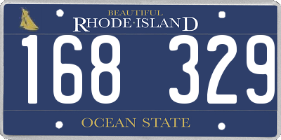 RI license plate 168329