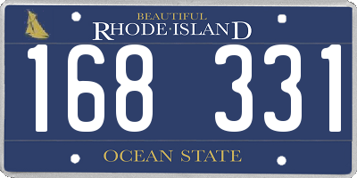 RI license plate 168331