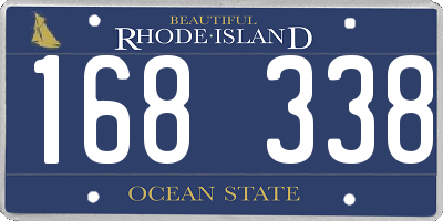 RI license plate 168338