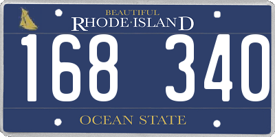 RI license plate 168340