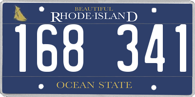 RI license plate 168341