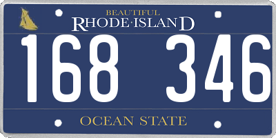 RI license plate 168346