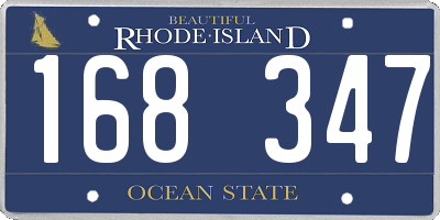 RI license plate 168347