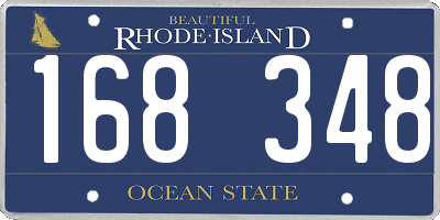 RI license plate 168348