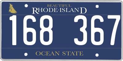 RI license plate 168367