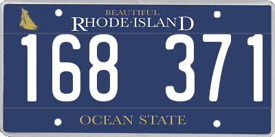 RI license plate 168371