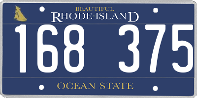 RI license plate 168375