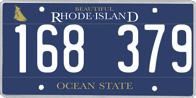 RI license plate 168379