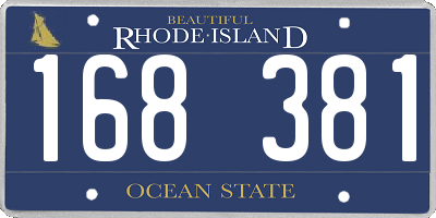 RI license plate 168381