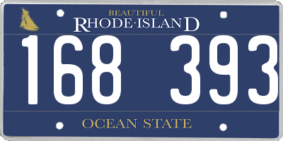 RI license plate 168393