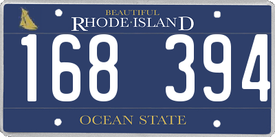 RI license plate 168394