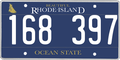 RI license plate 168397