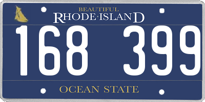 RI license plate 168399