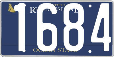 RI license plate 1684