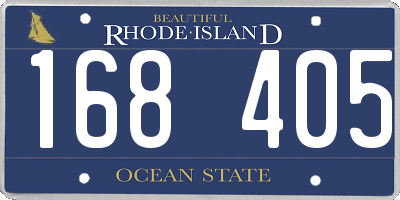RI license plate 168405